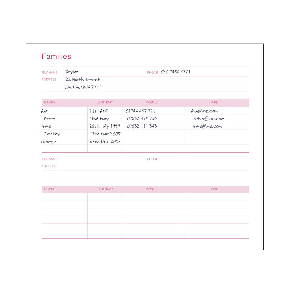 FAMILY Address Book