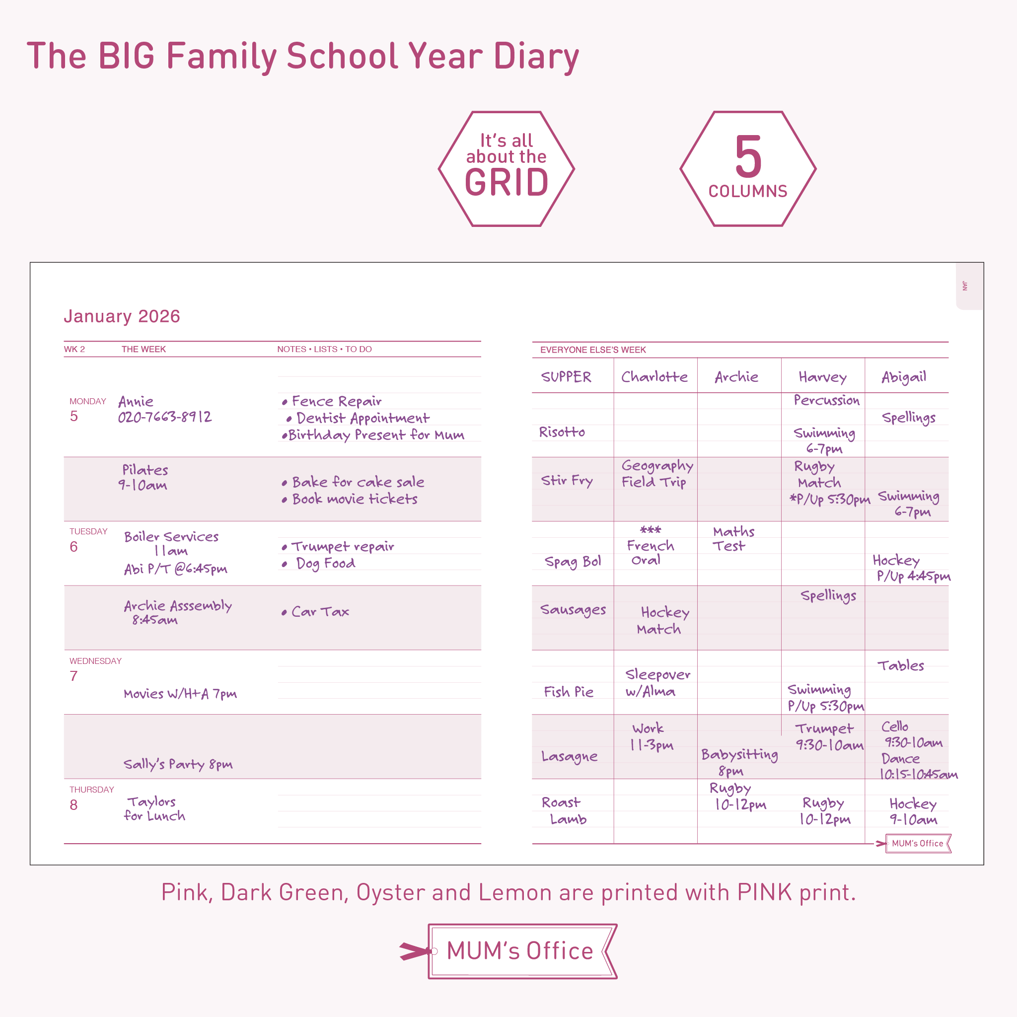 BIG Family School Year Diary 2025-26
