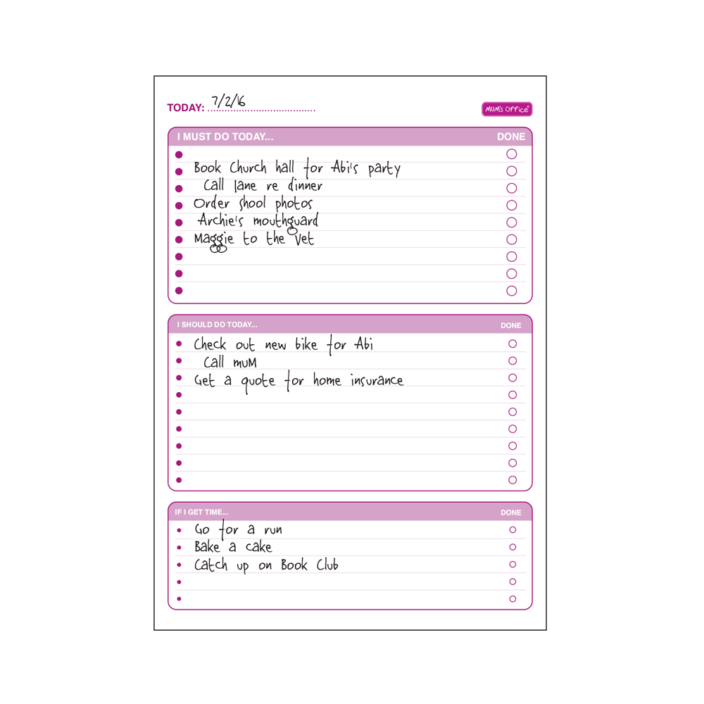 Royal freedom group  To Do List